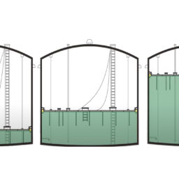 Floating roof tank seals showing NBR-PVC compound abrasion resistance against tank shell wall friction during roof movement in oil storage application