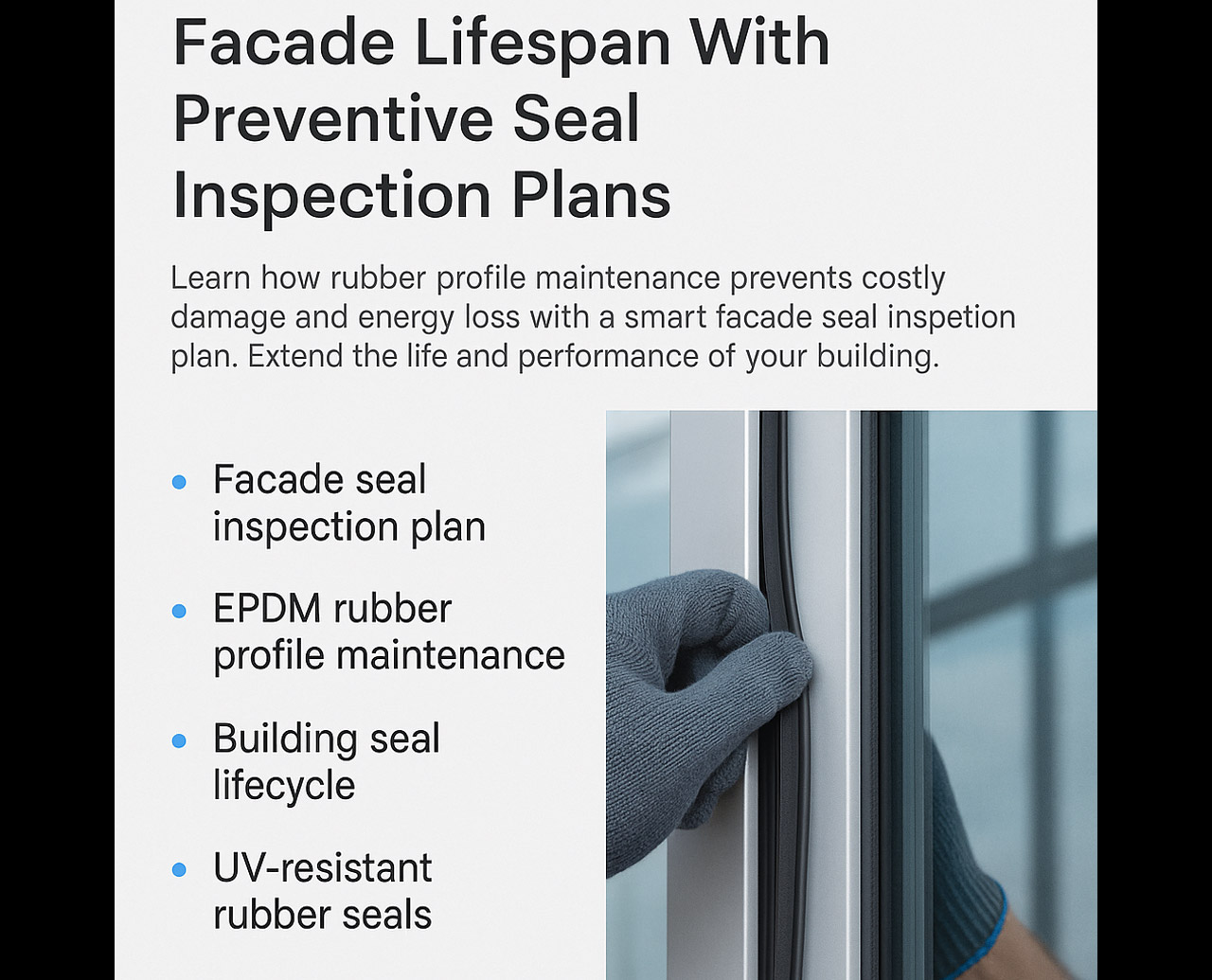 preventive seal inspection for facades